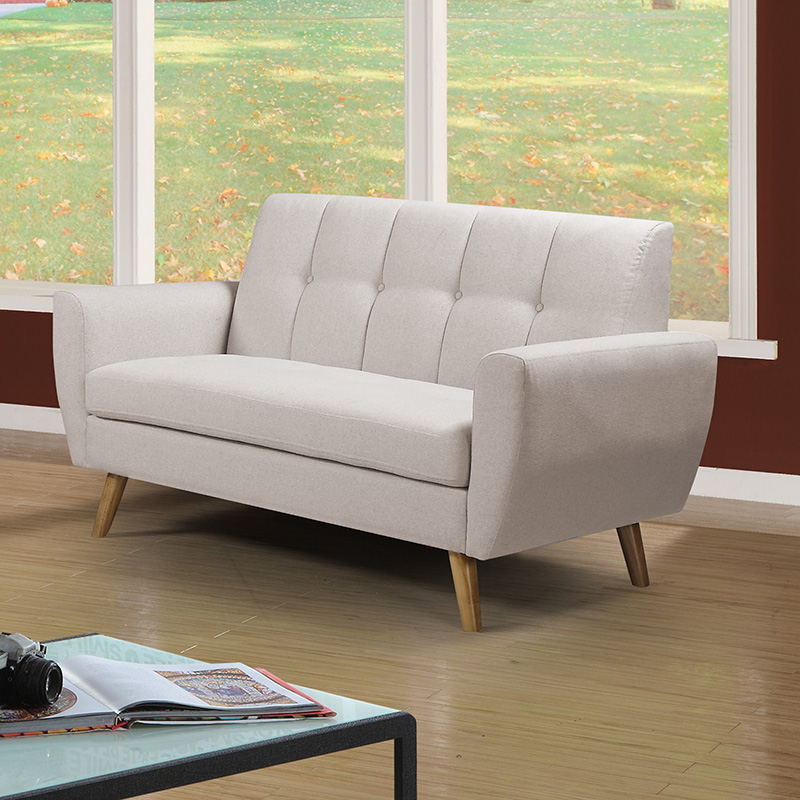 2 seater sofa Decency pakoworld fabric beige 149x75x86 cm