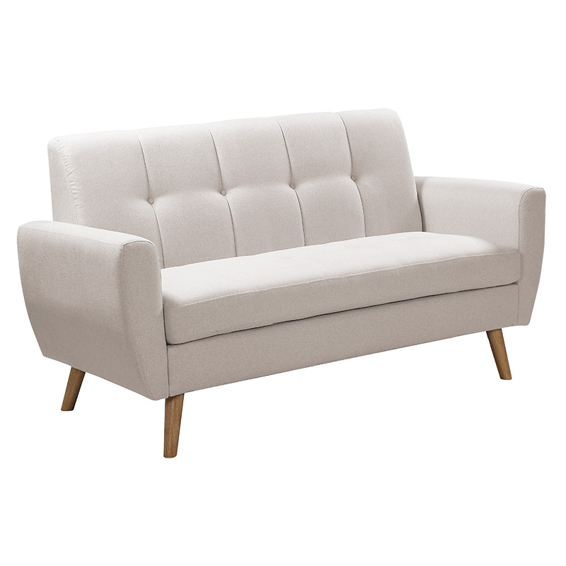 2 seater sofa Decency pakoworld fabric beige 149x75x86 cm