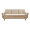 3 seater sofa Decency pakoworld fabric beige 203x75x86 cm