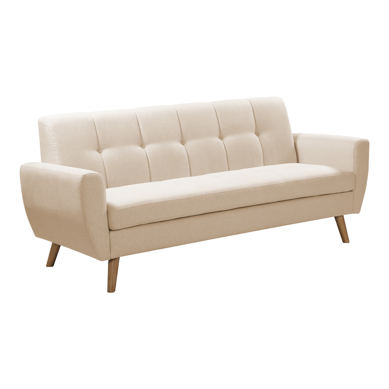 3 seater sofa Decency pakoworld fabric beige 203x75x86 cm
