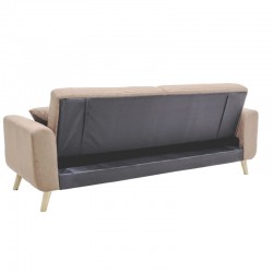 Carmelo sofa bed - pakoworld beige fabric 214x80x86 cm Carmelo sofa bed - pakoworld beige fabric 214x80x86 cm