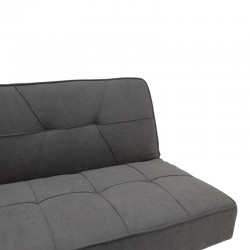 3 seater Sofa-bed Travis pakoworld with fabric in dark grey color 175x83x74cm 3 seater Sofa-bed Travis pakoworld with fabric in dark grey color 175x83x74cm