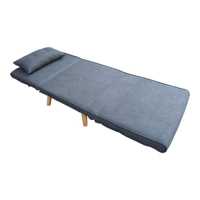 Armchair-bed Josuane pakoworld anthracite fabric and natural wood leg 77x80x81cm Armchair-bed Josuane pakoworld anthracite fabric and natural wood leg 77x80x81cm