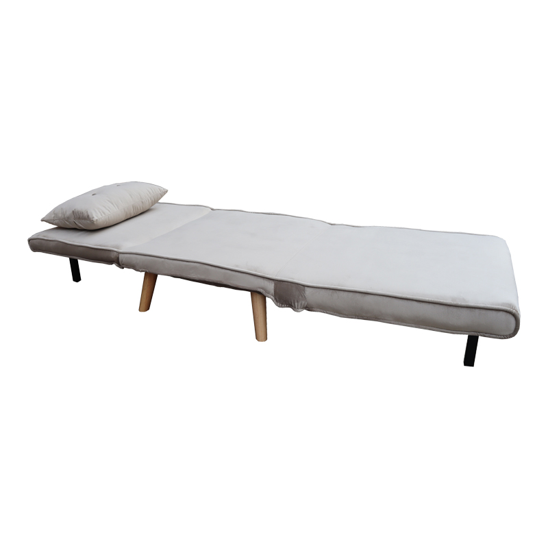Josuane armchair-bed pakoworld gray velvet and natural wood leg 77x80x81cm Josuane armchair-bed pakoworld gray velvet and natural wood leg 77x80x81cm