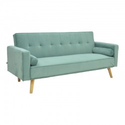 Sofa-bed Success pakoworld 3-seater velvet in mint shade 190x80x84cm Sofa-bed Success pakoworld 3-seater velvet in mint shade 190x80x84cm