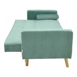 Sofa-bed Success pakoworld 3-seater velvet in mint shade 190x80x84cm Sofa-bed Success pakoworld 3-seater velvet in mint shade 190x80x84cm