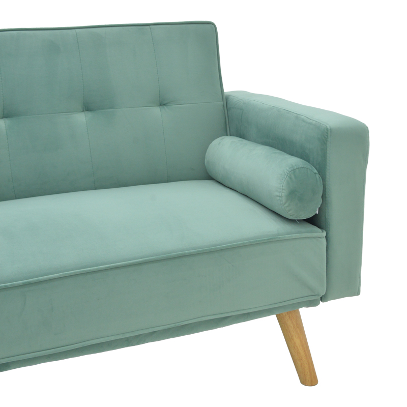 Sofa-bed Success pakoworld 3-seater velvet in mint shade 190x80x84cm Sofa-bed Success pakoworld 3-seater velvet in mint shade 190x80x84cm