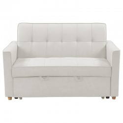 2 seater sofa-bed Commit pakoworld fabric in beige-grey color 142x93x90 cm 2 seater sofa-bed Commit pakoworld fabric in beige-grey color 142x93x90 cm