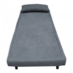 Armchair-bed Josuane I pakoworld fabric in anthracite shade 78x80x81cm
