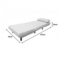 Armchair-bed Josuane I pakoworld fabric in anthracite shade 78x80x81cm