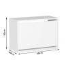 Shoes cabinet Step pakoworld 6 pairs in white color 60x30x42 cm