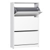 Shoe cabinet Step pakoworld 18 pairs white 73x26x119cm
