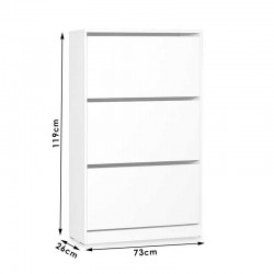 Shoe cabinet Step pakoworld 18 pairs white 73x26x119cm Shoe cabinet Step pakoworld 18 pairs white 73x26x119cm