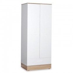 Wardrobe Prue pakoworld with 2 doors in white-sonoma colour 80x52x198cm Wardrobe Prue pakoworld with 2 doors in white-sonoma colour 80x52x198cm