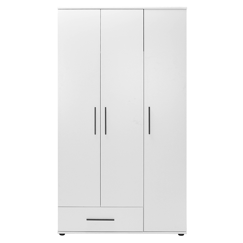 Wardrobe Dynamic pakoworld with 3 doors in white colour 103x52x187cm Wardrobe Dynamic pakoworld with 3 doors in white colour 103x52x187cm