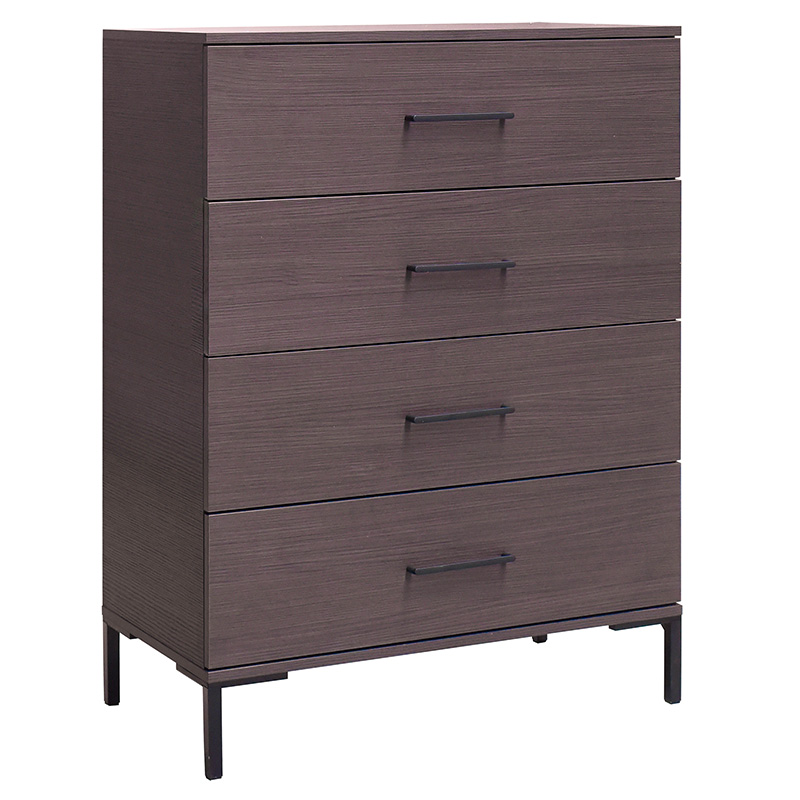 Chest f 4 drawers Calliope pakoworld in wenge-black colour 80x44x108cm Chest f 4 drawers Calliope pakoworld in wenge-black colour 80x44x108cm