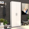 Rafin pakoworld double-door shoe cabinet in white 76x36x187cm