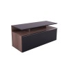 Temano pakoworld TV cabinet in black gloss-walnut shade 117x40x48cm