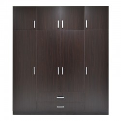 4 Door wardrobe Royal pakoworld with loff wenge 200x58x230
