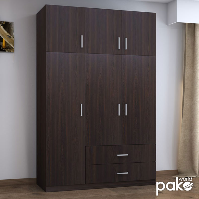 3 Door wardrobe Royal pakoworld with loft wenge 150x58x230