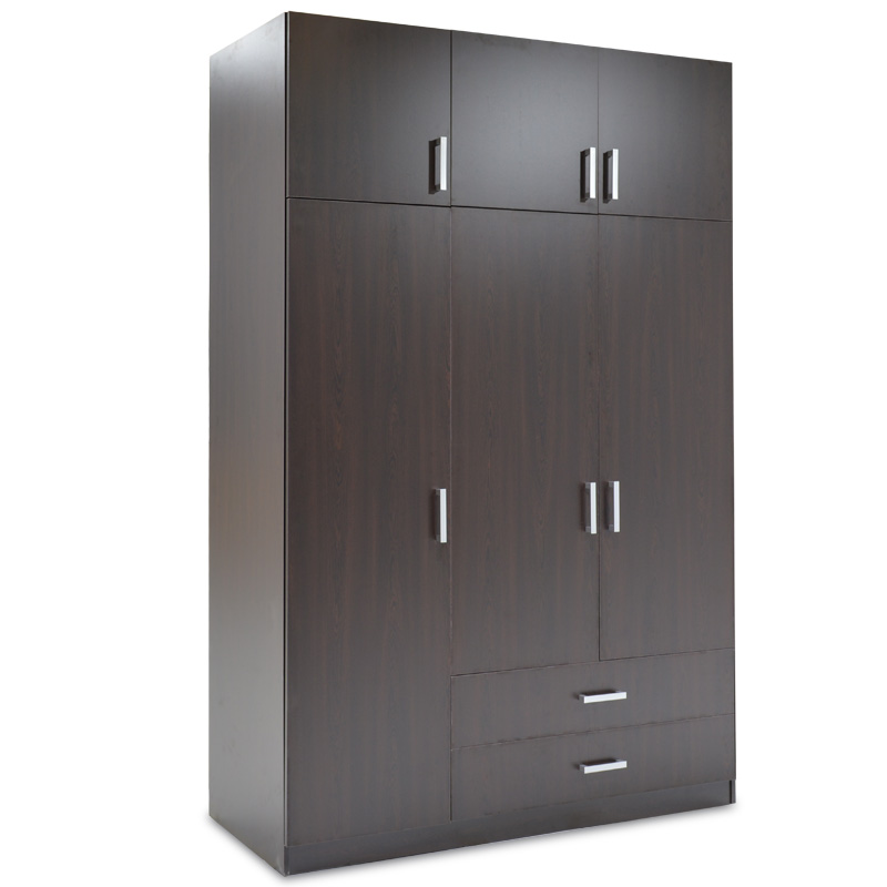 3 Door wardrobe Royal pakoworld with loft wenge 150x58x230