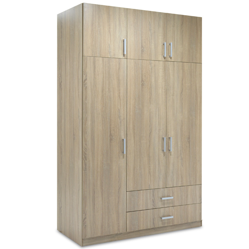 3 Door wardrobe Royal pakoworld with loft sonoma 150x58x230