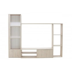 Σύνθετο σαλονιού Blossom pakoworld χρώμα sonoma light 220x32,4x177,5εκ Σύνθετο σαλονιού Blossom pakoworld χρώμα sonoma light 220x32,4x177,5εκ