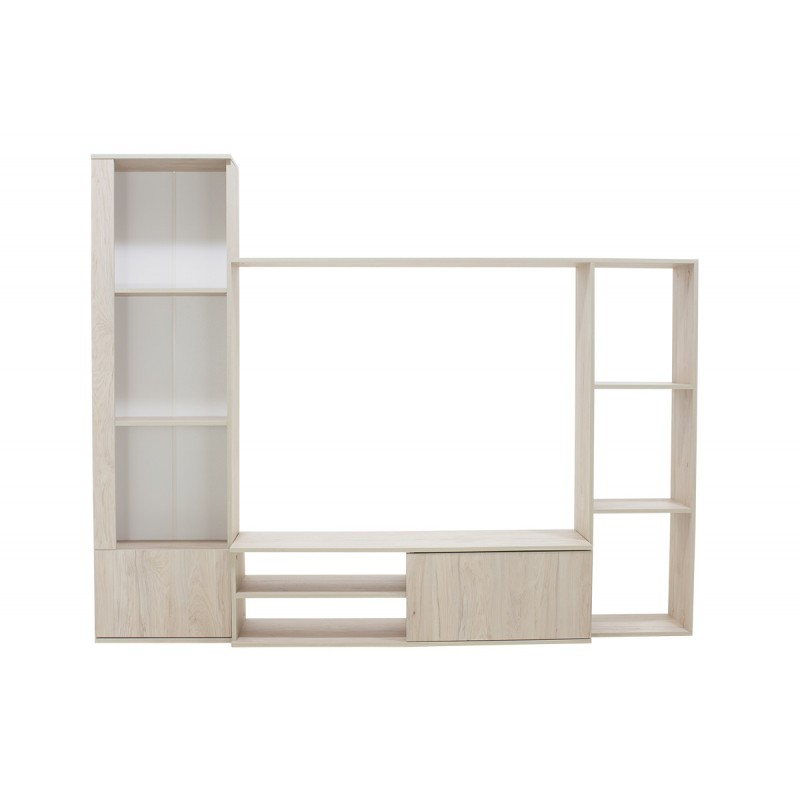 Σύνθετο σαλονιού Blossom pakoworld χρώμα sonoma light 220x32,4x177,5εκ Σύνθετο σαλονιού Blossom pakoworld χρώμα sonoma light 220x32,4x177,5εκ