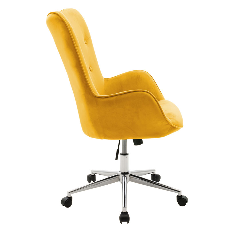 Manager office chair Kido pakoworld yellow velvet Manager office chair Kido pakoworld yellow velvet