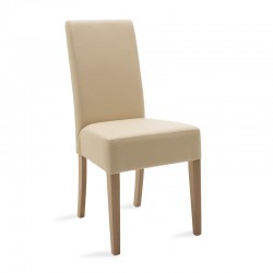 Chair Ditta pakoworld with ecru pu - wooden legs sonoma Chair Ditta pakoworld with ecru pu - wooden legs sonoma