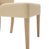 Chair Ditta pakoworld with ecru pu - wooden legs sonoma