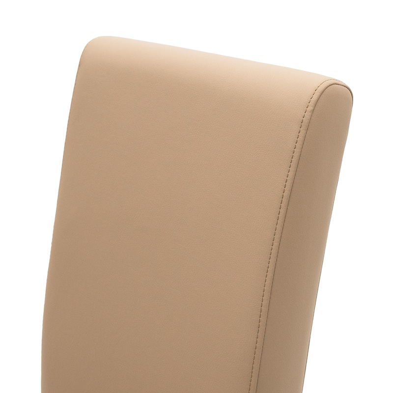 Chair Ditta pakoworld with mocha pu - wooden legs walnut Chair Ditta pakoworld with mocha pu - wooden legs walnut