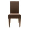 Chair Ditta pakoworld with light brown pu - wooden legs walnut
