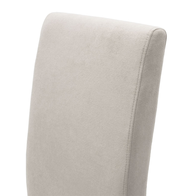 Chair Ditta pakoworld with grey fabric - wooden legs walnut Chair Ditta pakoworld with grey fabric - wooden legs walnut