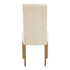 Chair Ditta pakoworld with grey-beige fabric - wooden walnut legs