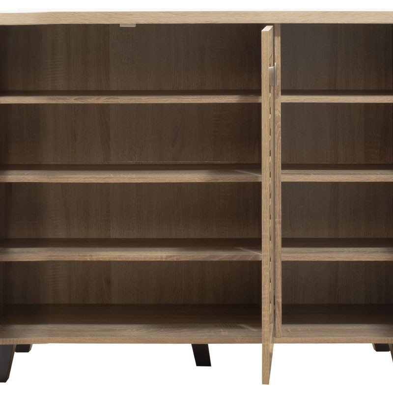 Παπουτσοθήκη-ντουλάπι MANTAM pakoworld 16 ζεύγων χρώμα sonoma 115,5x40x92εκ