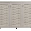 Παπουτσοθήκη-ντουλάπι MANTAM pakoworld 16 ζεύγων χρώμα λευκό-γκρι 115,5x40x92εκ