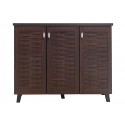Shoe cabinet MANTAM pakoworld 16 pairs walnut 115.5x40x92cm Shoe cabinet MANTAM pakoworld 16 pairs walnut 115.5x40x92cm