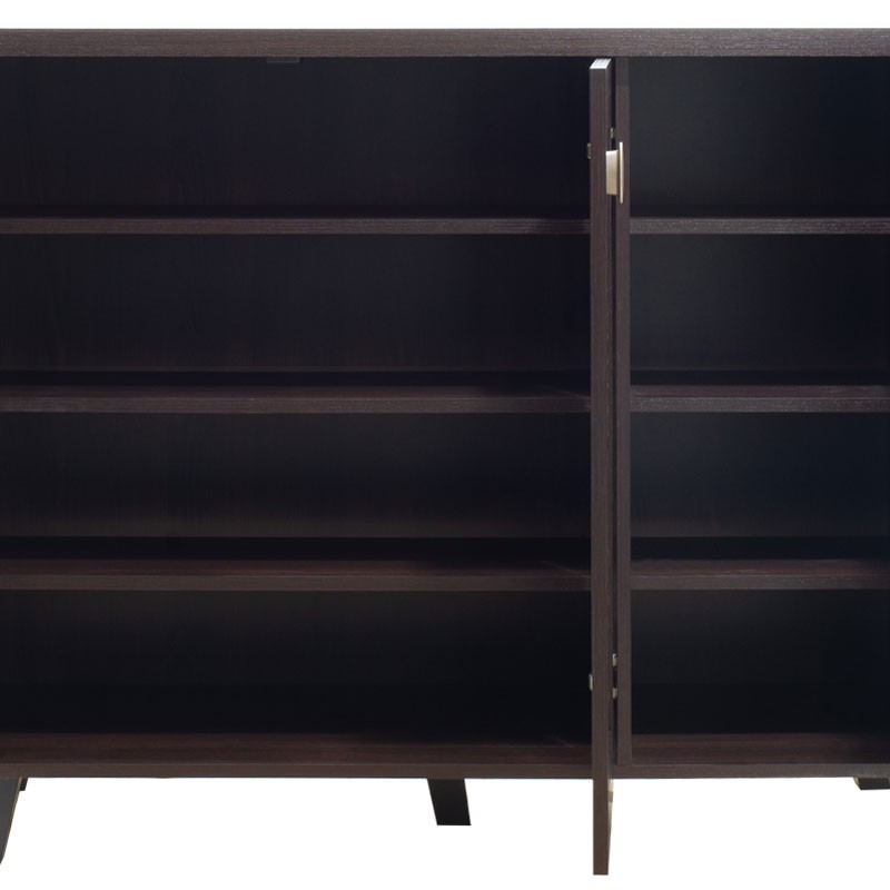 Παπουτσοθήκη-ντουλάπι MANTAM pakoworld 16 ζεύγων χρώμα καρυδί 115,5x40x92εκ