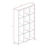 Βιβλιοθήκη FIRENZE pakoworld χρώμα sonoma 107x28,6x178εκ