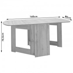 Dining table Nadine pakoworld polymorphic-extendable color sonoma 160x80x76.5cm Dining table Nadine pakoworld polymorphic-extendable color sonoma 160x80x76.5cm