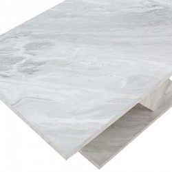 Τραπέζι σαλονιού Solange pakoworld χρώμα λευκό μαρμάρου 110x55x47.5εκ