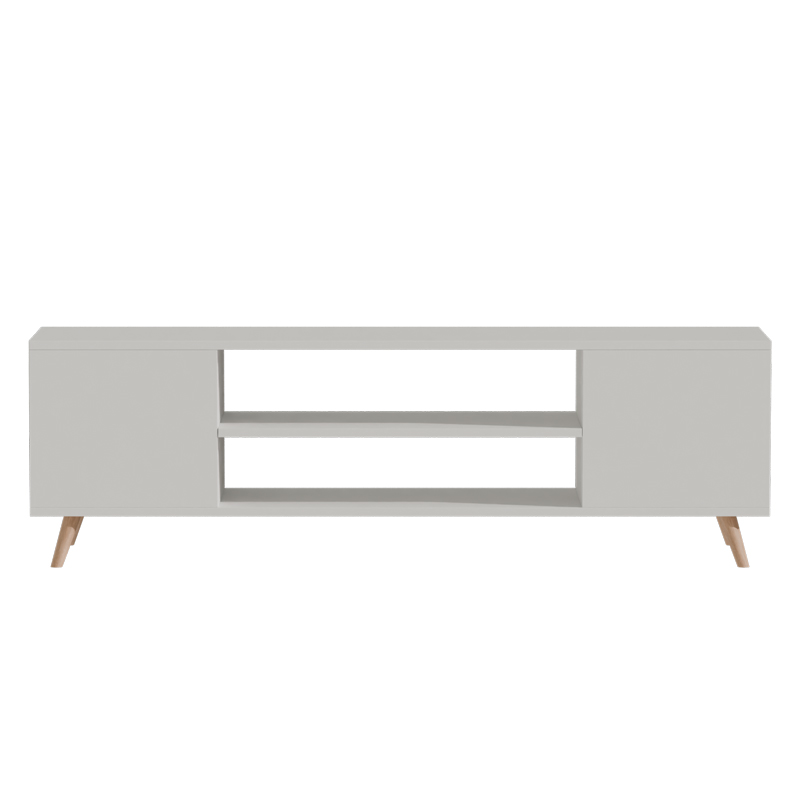 TV cabinet Icarus pakoworld melamine white-natural 150x32x46cm TV cabinet Icarus pakoworld melamine white-natural 150x32x46cm