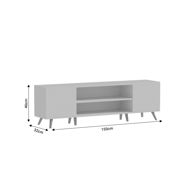 TV cabinet Icarus pakoworld melamine walnut-wenge 150x32x46cm TV cabinet Icarus pakoworld melamine walnut-wenge 150x32x46cm