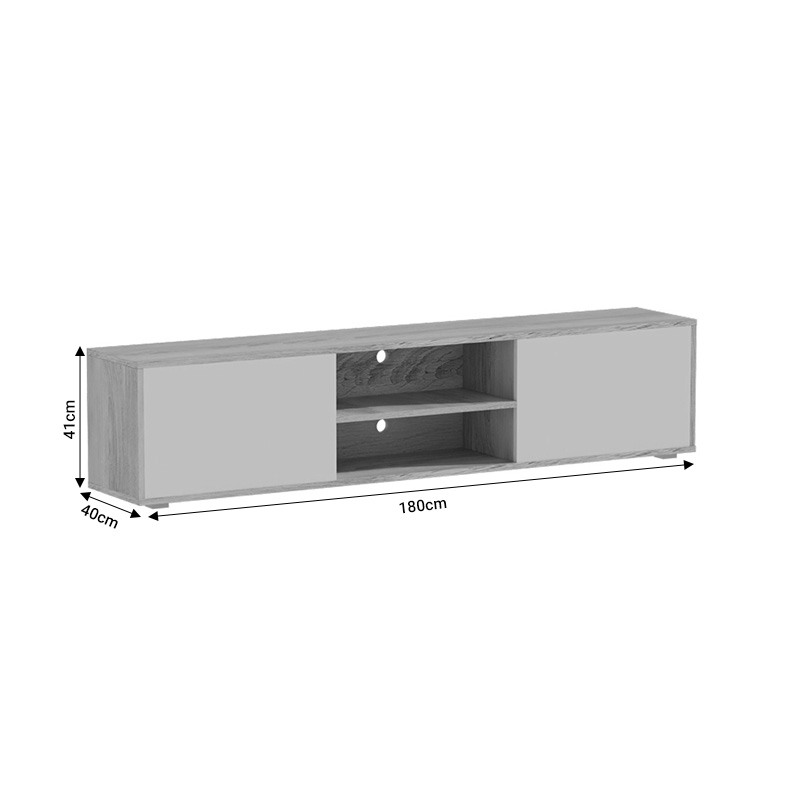 TV cabinet Darion pakoworld melamine zebrano 180x40x41cm TV cabinet Darion pakoworld melamine zebrano 180x40x41cm
