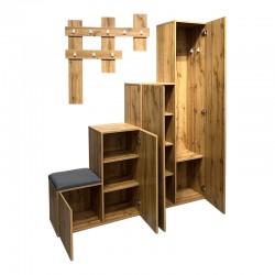 Nenich pakoworld entrance furniture in sonoma shade 150x37x180cm Nenich pakoworld entrance furniture in sonoma shade 150x37x180cm