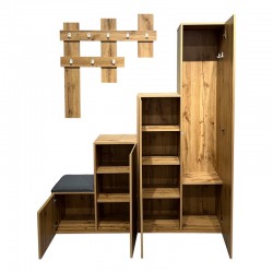 Nenich pakoworld entrance furniture in sonoma shade 150x37x180cm Nenich pakoworld entrance furniture in sonoma shade 150x37x180cm