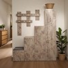 Nenich pakoworld entrance furniture in grey oak shade 150x37x180cm