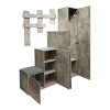 Nenich pakoworld entrance furniture in grey oak shade 150x37x180cm
