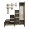 Nenich pakoworld entrance furniture in grey oak shade 150x37x180cm